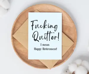 Funny Retirement Card / retirement gift / retirement party card
