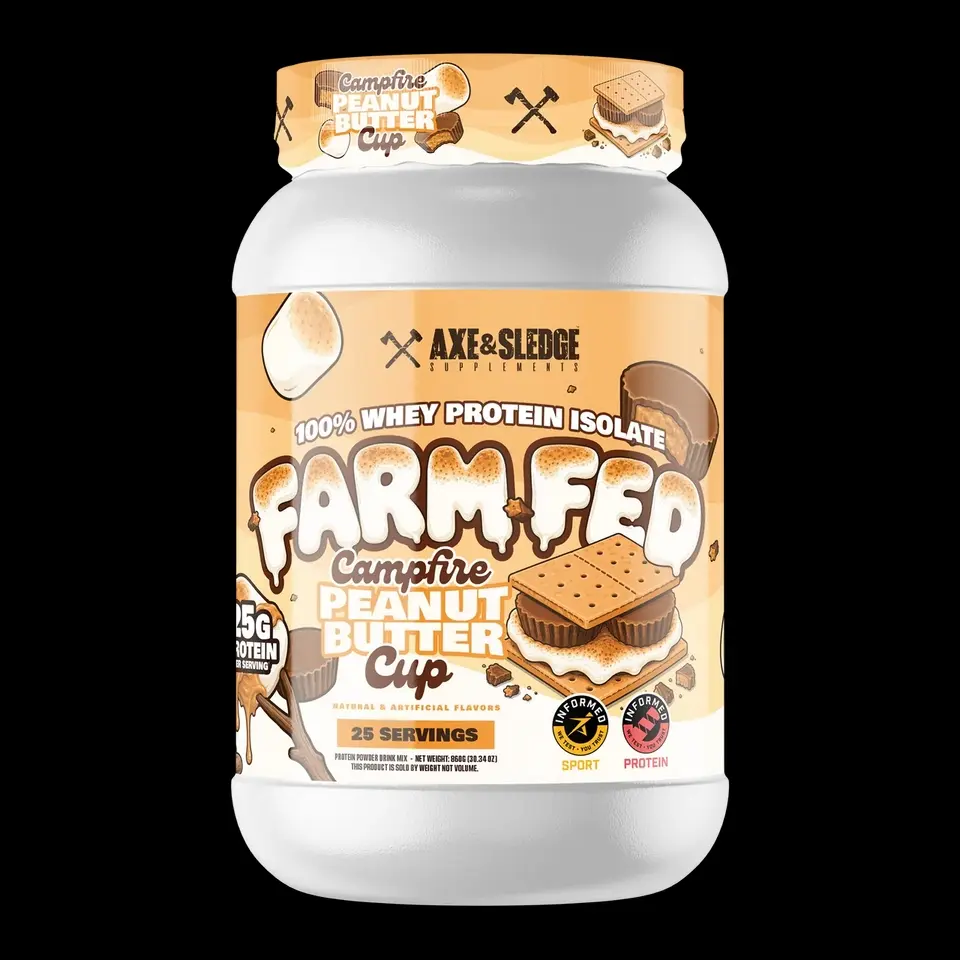 Farm Fed Grass-Fed Whey Protein Isolate - Dietary Workout Supplement, Protein Nutrition Support, Lean Muscle Booster, Grass-Fed Whey for Cleaner Nutrition, Supplement Stack Component