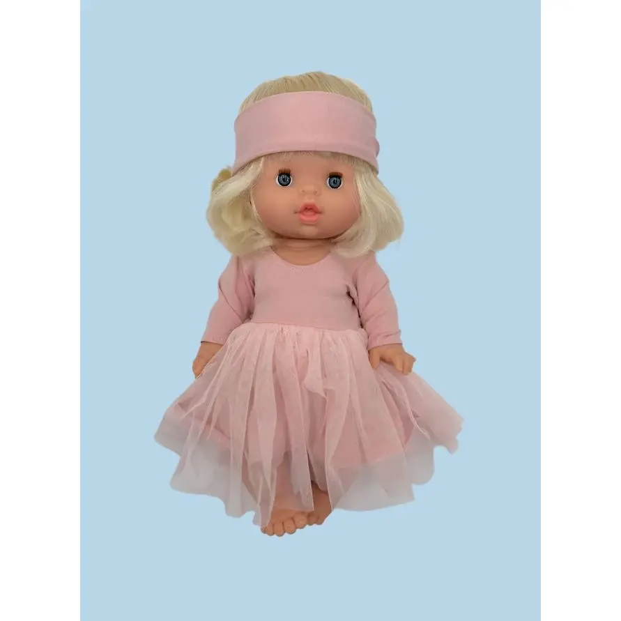 Doll Clothes | Doll Tutu Dress w/ Headband - Blush Pink (11" - 14" dolls)