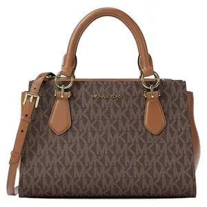Michael Kors Marilyn Brand Print Canvas Tote Bag Small Women's Brown