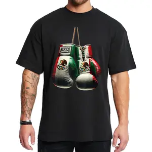 Mexican Vintage Style Boxing Graphic Tee for Men & Women Medium Heavy Sweatshirt Loose Fit Casual Streetwear Unisex Hoodie BX9 full size