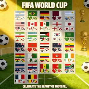 2026 New Model USA Canada Mexico World Cup Flag Tattoo Stickers Football Match Sports Event Waterproof Sweat-Proof Skin-Safe Non-Toxic Vibrant High-Resolution Prints