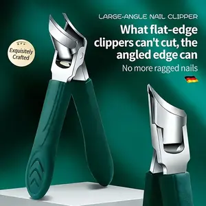 Stainless Steel Nail Clipper, Precision Trimmer with Soft Grip, Sharp 25-Degree Blade, Ideal for Elderly and Arthritis Patients
