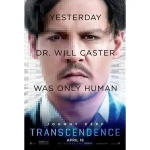 TRANSCENDENCE - 27x40 D/S Original Movie Poster One Sheet 2014 MINT Johnny Depp