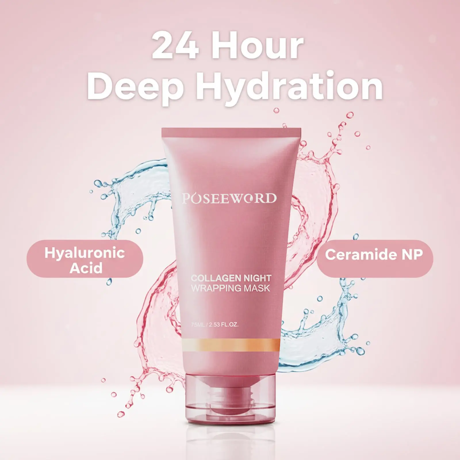 Hydrolyzed Collagen Peel Off Mask with Niacinamide – Firming & Hydrating Face Mask for Dry Skin, Fine Lines & Uneven Tone – Skin Tightening & Brightening Glow Care Mask – Moisturizing Barrier Support Peel Mask for Smooth, Radiant Skin (All Skin Types)
