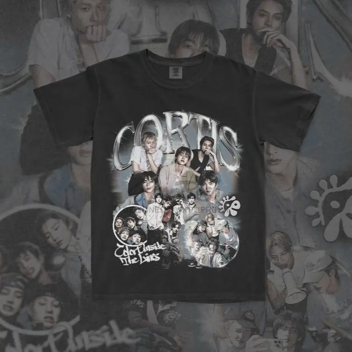LiCORTIS Vintage 90s Bootleg Graphic T Shirt, Korean Boy Band Inspired Merch | Retro Band Style Cotton Shirt for Men & Women