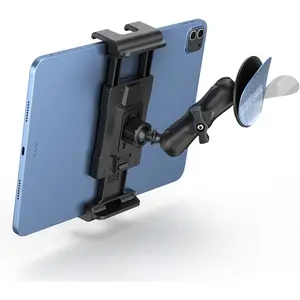 OHLPRO Tablet Wall Mount, iPad Holder Wall with Adhesive Base 360° Rotatable Tablet Holder No Drill Mobile Phone Wall Mount for 5-13 Inch iPad Galaxy Tab eReader Smartphone Universal Car Windscreen