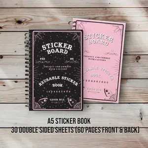 Ouija Theme Reusable Sticker Board, Sticker Collector Book for Journals, Office Stationery Notebook Accessory