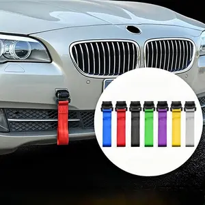 Car Trailer Rope, 180° Rotation Cable Strap, 1 Count Bumper Decoration Towing Cable Head Hook, Trailer Rope for Car, Car Exterior Accessories, Car Accessory, Automotive