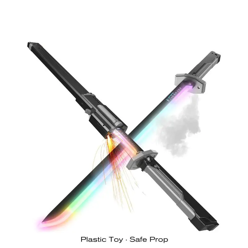 Unisex Handheld LED Saber Toy - Light-Up, Cool Sound Effects, Spray, Chopping Light Sensation, Futuristic Design - Enhances Gaming Experience, Imaginative Play Gift for 12+ Kids (Toy Swords & Sabres), Led Lightsaber, Teen Gifts