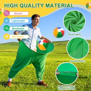Granny Pants patio games, outdoor games with bouncy balls and air pumps, team relay family party venue games Thick Fabric Lightweight Resistant Steel Support Frame