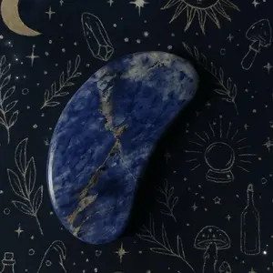 Sodalite Gua Sha - Natural Healing Stone for Facial Massage & Stress Relief - Perfect for Skincare Routine