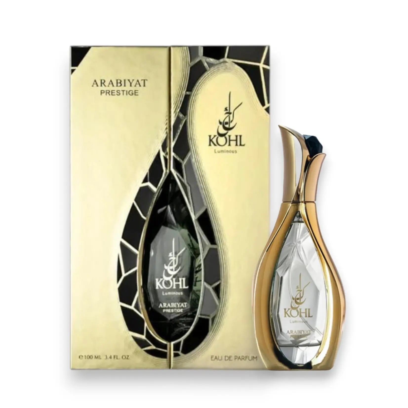 Arabiyat Prestige | Kohl | Luminous | Unisex Fragrance | 100 ML 3.4 OZ | Eau De Parfum | Mango - Ginger & Lemon