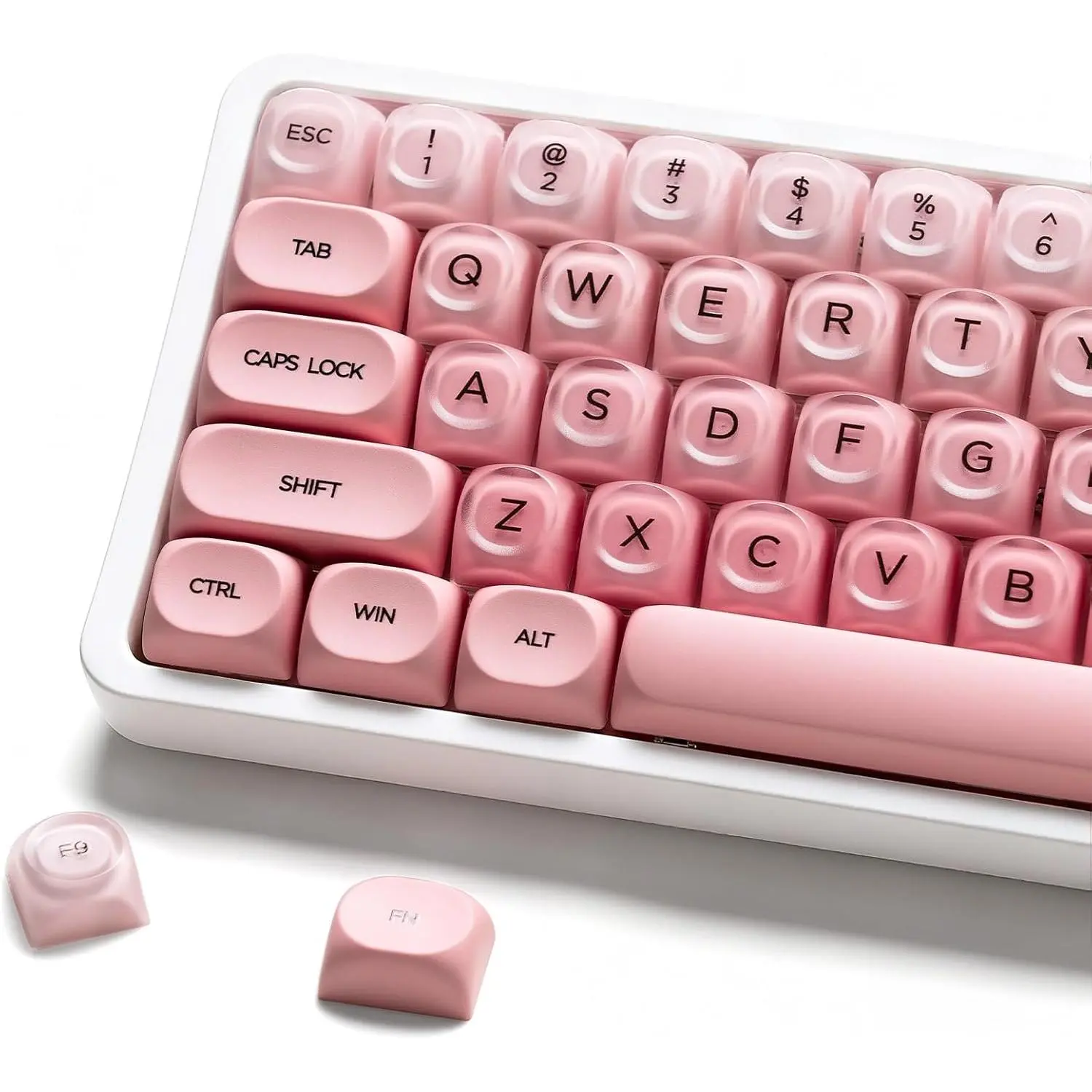 132 PBT Jelly Keycaps, Cute Creamy Custom MOA Profile Keycaps for 61/68/84/87/98/100 Cherry Gateron MX Mechanical Computer Keyboards, Computer Keyboard