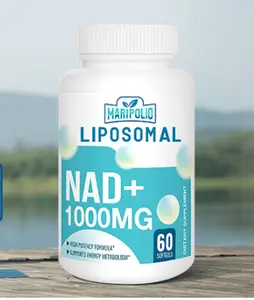 Liposomal NAD+ 1000mg Supplement High Bioavailability NAD Plus for Cellular Energy Production Anti Aging Wellness Support Coenzyme for Healthy Aging DNA Repair Cellular Health for Men Women 60 Softgels