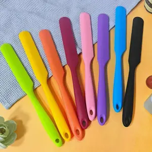 Silicone Jar Scraper Spatulas, Heat Resistant Non-Stick Long Kitchen Spatulas for Cake, Cream and Peanut Butter