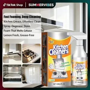 4-in-1 Multi-Enzyme Fresh Lemon Foam Spray Cleaner,120Ml All-Purpose Stronger Cleaning Foam Sprayer, Heavy-Duty Deep Cleaning Dirt Lifter, OdorReducer for Car Interior Detailing & Sofa Stain Removal