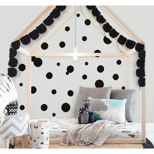Black Polka Dot Wall Decals (63) Wall Dot Wall Stickers