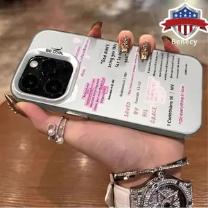 Blessed Encouragement Pattern Phone Case for iPhone 17 16 Pro Max 15 Plus 14 13 12 11  Air XR XS Plus Shockproof Anti-Scratch Durable PC Back Protective Cover Cellphone Casing