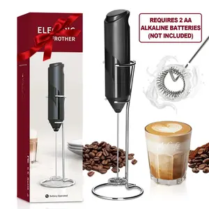 Handheld battery-powered milk frother, ultra-fast electric blender and froth machine for coffee, latte, hot milk tea, etc. Usb Rechargeable Mixer Mixer Kit Stick Steel