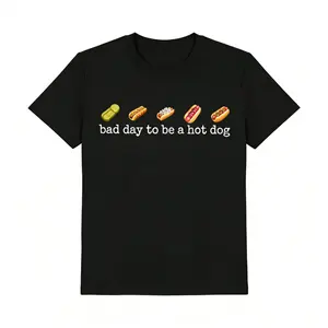 Family Matching Fourth of July Shirts Funny Hot Dog T-Shirt Customizable Hotdog Design