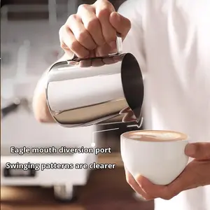 Stainless Steel Milk Frothing Pitcher Espresso Steaming Coffee Barista Latte Frother Cup Cappuccino Milk Jug Cream Froth Pitcher Kitchenware