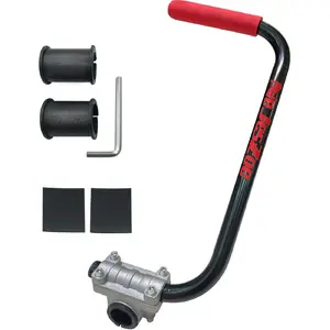 Ergonomic trimmer handle, suitable for lawn mower extension handle, ergonomic cord trimmer handle, with bracket clip, suitable for cord trimmers, lawn care, landscaping (black)