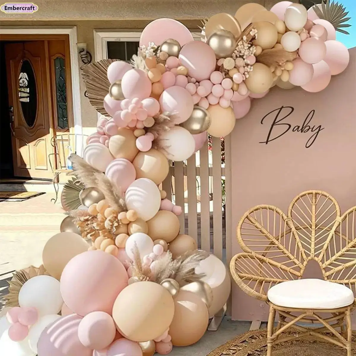 Bohemian Nude Beige Balloon Arch Kit - Neutral Easy-Setup DIY Garland Set for Wedding, Birthday Party Decorations, Baby Shower, Backdrop Setup, Balloon Arch Decoration, Diy Easy Setup