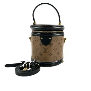Pre-owned Louis Vuitton Leather Bucket Bag Reverse Monogram Cannes Bucket Bag