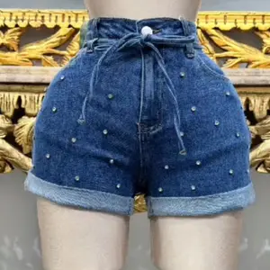RHINESTONE DENIM SHORT