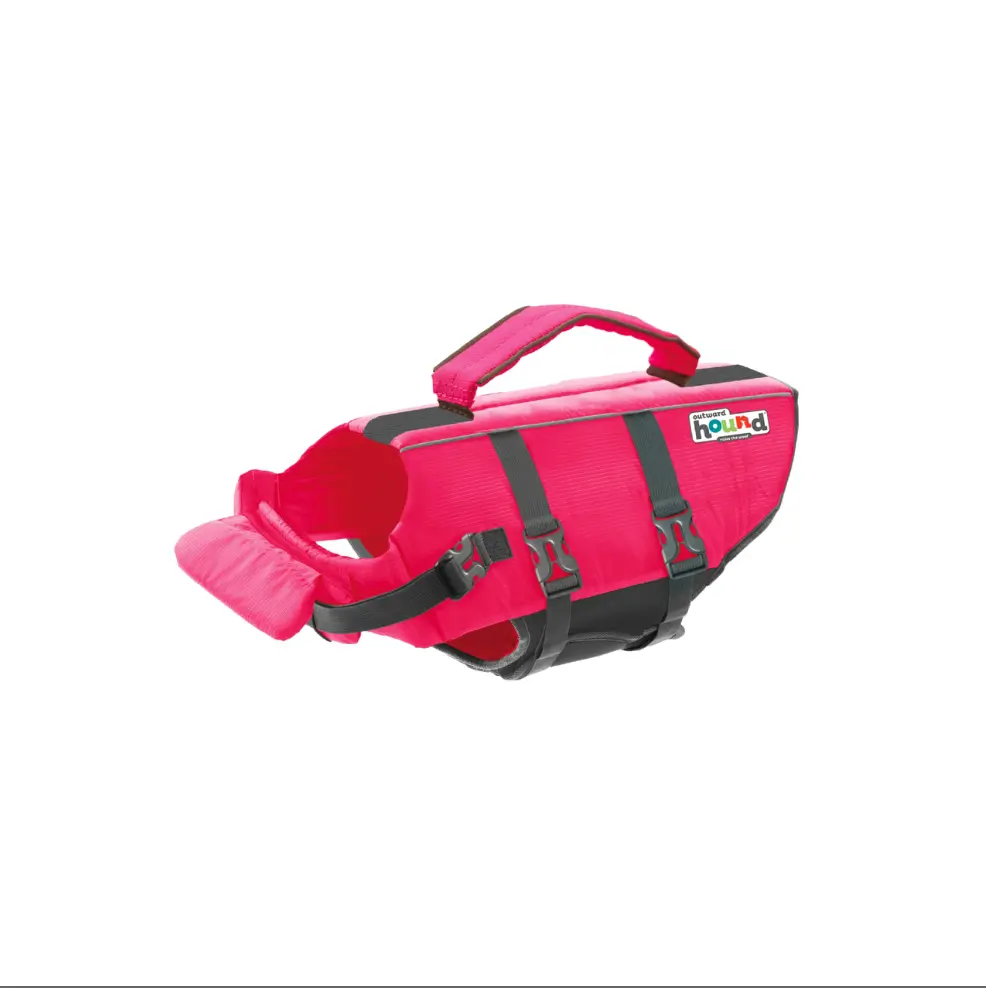 Outward Hound Granby Splash Pink Dog Life Jacket, Small; 16" -20" chest; 12" body length; 11" body width