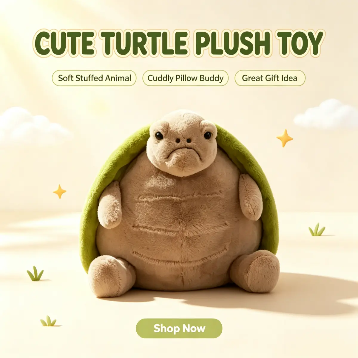 Weighted Grumpy Turtle Timmy Plush, Emotional Support Stuffed Toy, Squishy Anxiety Relief Companion, Quirky Gift Idea, Soft Pillow for Home Decor Plushies,cute girly gifts,stuffed animals