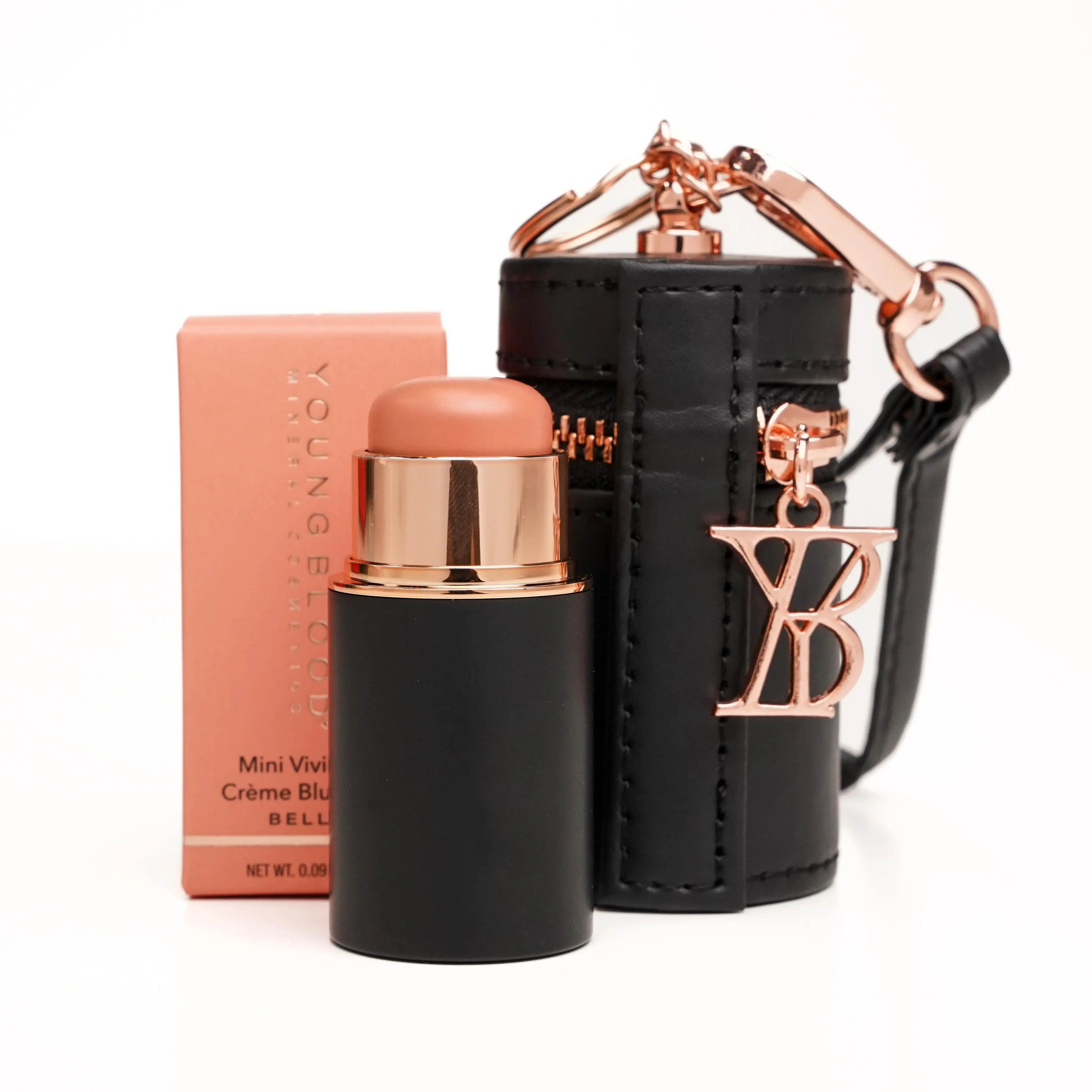 YB Mini VividLuxe Crème Blush Stick - Bellini | Hydrating Cheek & Lip Color | Creamy Texture and Radiant Finish | Clean Ingredients | Multi-Use Makeup | 8 Vivid Shades