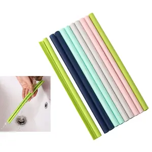 Reusable Silicone Drinking Straws Openable & Washable Silicone Straws Easy to Clean,Straight Smoothie Straws Reusable BPA Free Food Grade Eco-Friendly Straw Cold and Hot Compatible 10 Pcs