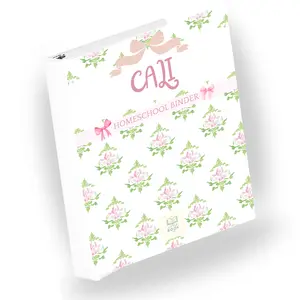Homeschool Binder Personalized: Blooms & Bows Theme