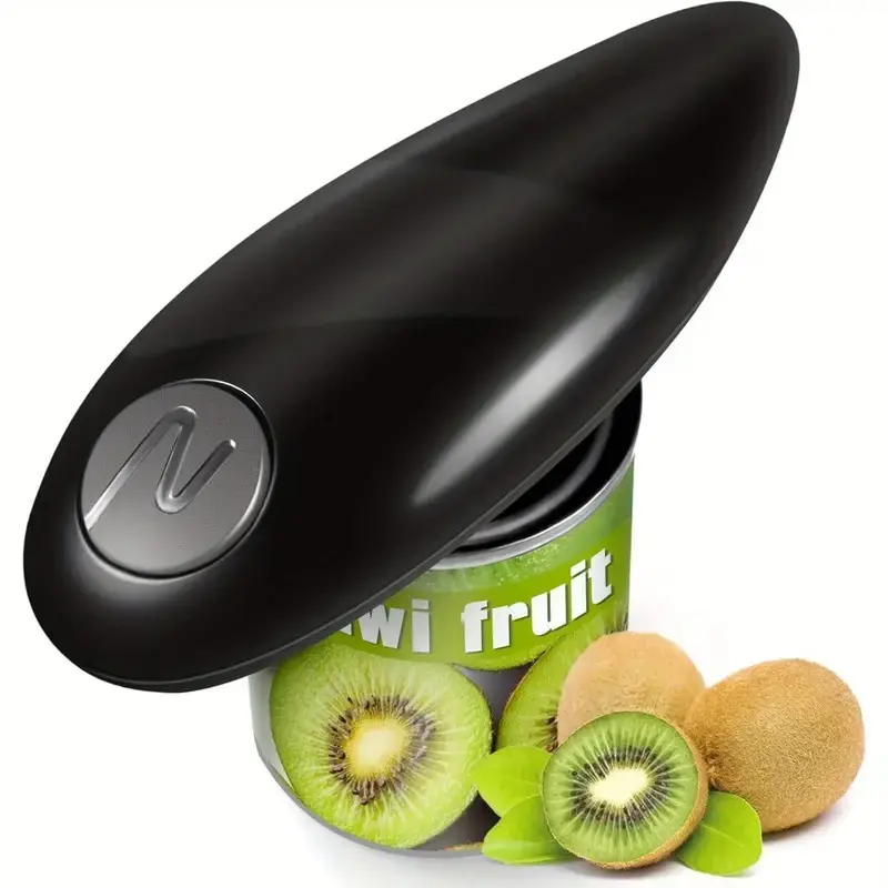 Automatic Can Opener, One Touch Electric Opener for All Can Sizes - Safe Kitchen Gadget for Seniors, Arthritis, Chefs (No Sharp Edges)