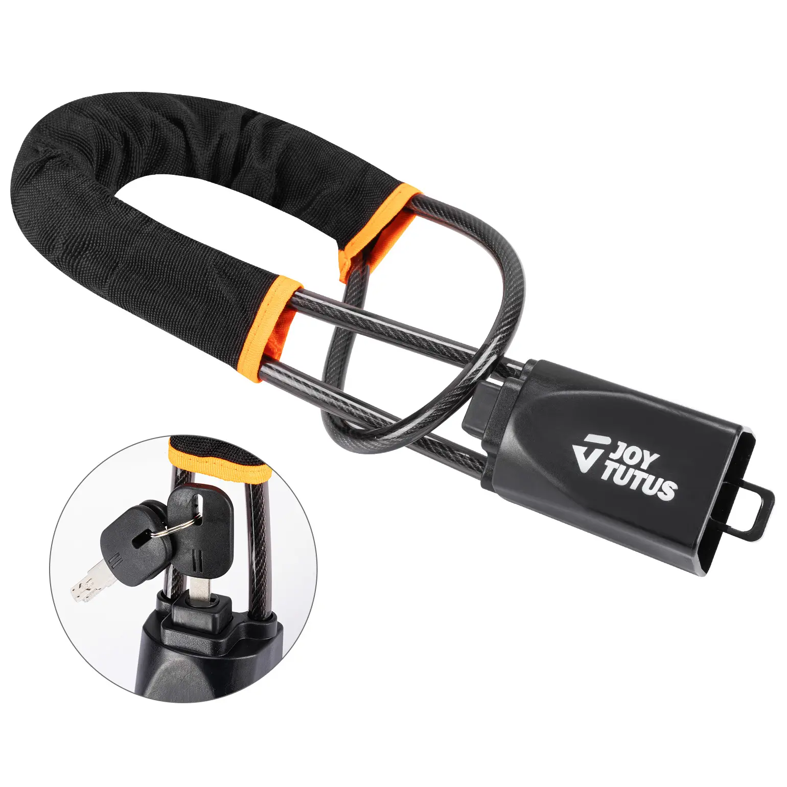 【Summer Survivals】JOYTUTUS Universal Anti-Theft Steering Wheel Lock with 3 Keys - Durable Steel Cable Automotive Security Device - for Sedans, Trucks, SUVs, Cars - Auto Accessories, Seat Belt Lock