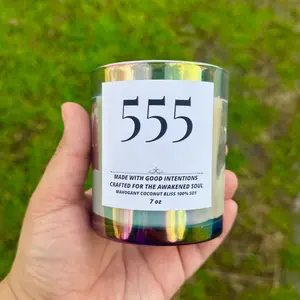 555 Angel Number Candle