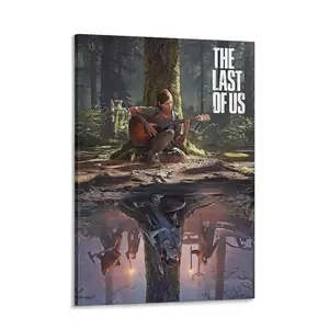 Living room wall decor poster “Last Survivor” Ellie poster, deluxe canvas oil painting creative poster, game-themed bedroom/living room wall art, high-definition printed poster