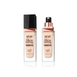 Skin Loving 16HR Breathable Wear Full Coverage Foundation - Weightless, Long-Lasting, Natural Finish Makeup for Flawless Complexion, 1.23 Fl Oz (01# Ivory White)