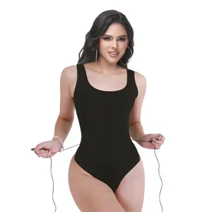 Curveshe Women's Sexy Back Lace-up Seamless Tummy Control Bodysuit