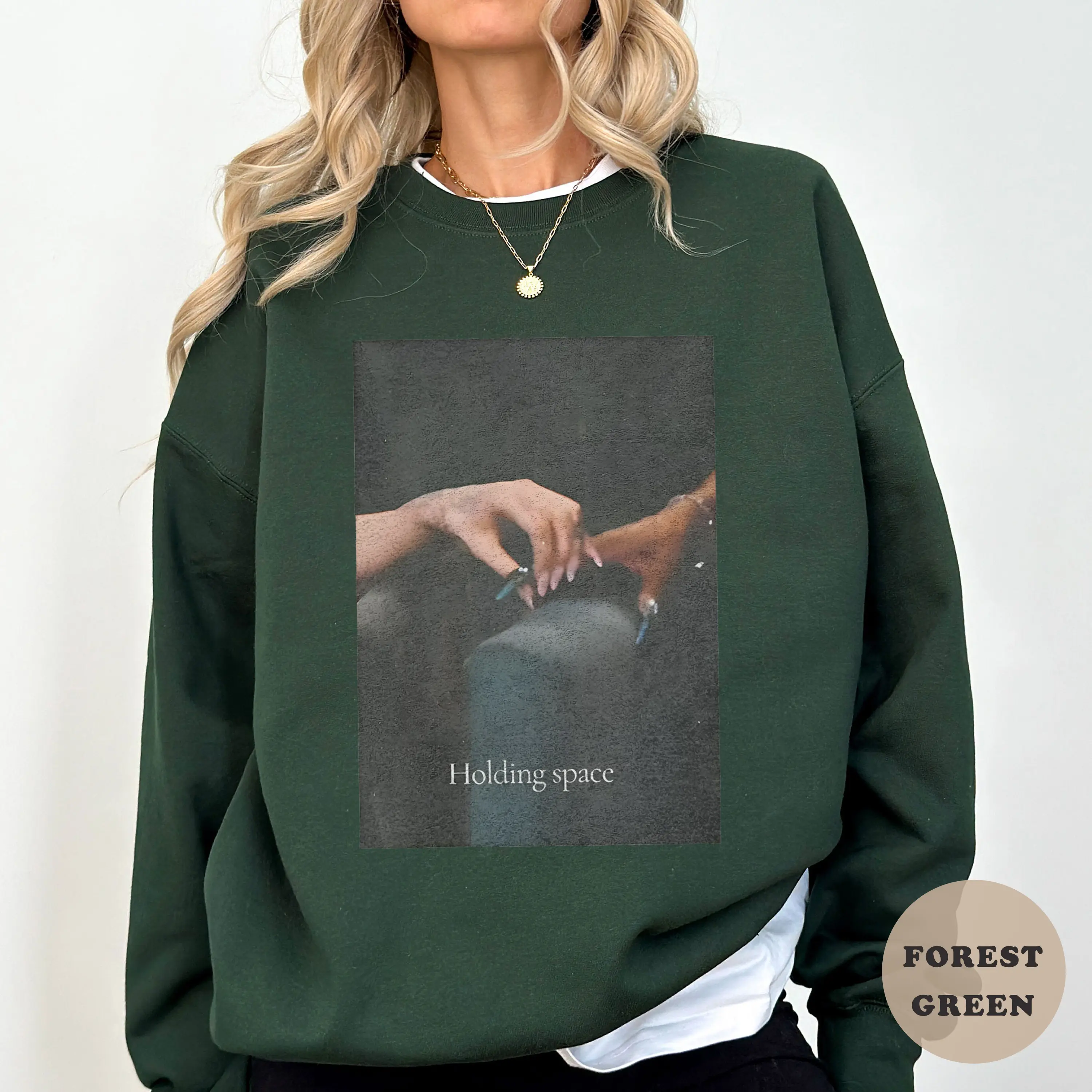 Holding Space Sweatshirt, Ariana Cynthia Finger Hold, Defying Gravity Meme, Wicked Movie Gift Broadway Shirt, Wicked Sweatshirt, Glinda Elphaba Sweatshirt, Gift for Music Fans, Cotton Fabric Pullover Womenswear
