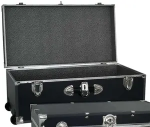 6113-18 Collegiate 30 in. Footlocker with Wheels - Black