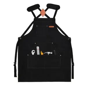 Chef Apron for Men & Women, Adjustable Strap Design, Durable Kitchen Accessory with Multiple Storage Pockets, Ideal for Cooking Tasks