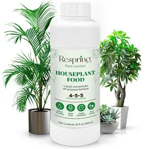 Respring Organic Houseplant Food 16oz Liquid Fertilizer 4-5-5 All-Purpose for Indoor Plants Safe for Groundwater Water Soluble Easy to Use