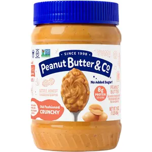 Peanut Butter & Co Old Fashioned Crunchy - No Added Sugar, Peanut Flavor, 8g Protein, 100% USA Grown Peanuts