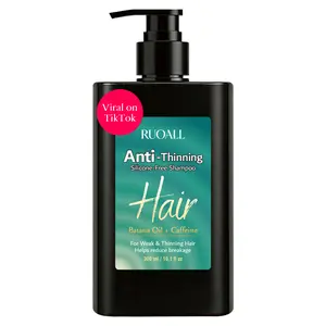 RUOALL Hair Shampoo, Anti-Thinning Silicone-Free Shampoo with Batana Oil & Caffeine, Sulfate-Free Cleansing for Weak & Thinning Hair, Helps Reduce Breakage, 300 mL / 10.1 fl oz