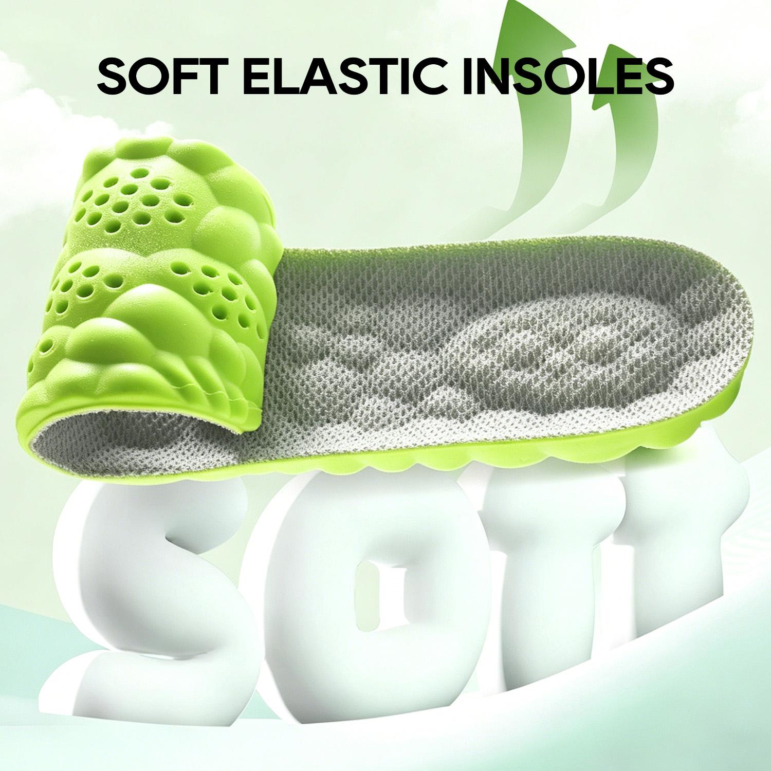 3 Pairs Per Pack 4D Cloud Height Increasing Insoles with Breathable PU Foam, Excellent Shock Absorption for All-Day Comfort, Ideal for Sneakers, Sports & Everyday Use, Unisex