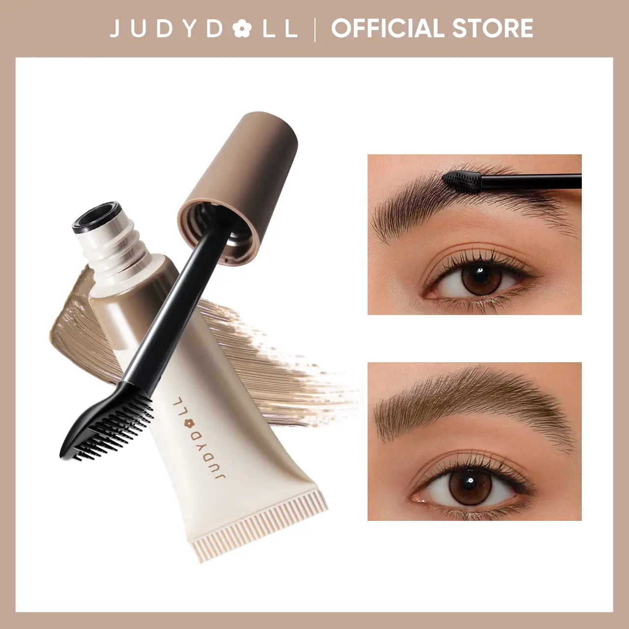 JUDYDOLL LOCK & LIFT TINTED BROW GEL,  Waterproof Eyebrow Gel, Long-Lasting Brow Setter for Natural, Fuller Brows, Beginner-Friendly, Brow Makeup, Natural Finish, Daily Makeup, Summerwins