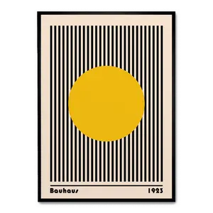 Bauhaus Yellow Circle With Lines